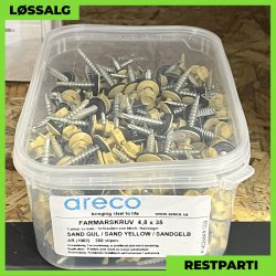 Montageskrue - 4,8x35 mm - Farmer - RAL 1002 Gul - 250 stk.