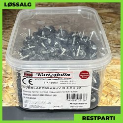 Overlapskrue - 4,8x20 mm - Farmer - RAL 7016 Antracitgr - 250 stk.