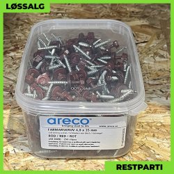 Montageskrue - 4,8x35 mm - Farmer - RAL 3009 Mrkerd - 250 stk.