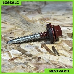 Montageskrue - 4,8x35 mm - Farmer - RAL 3009 Mrkerd - 250 stk.