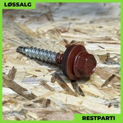 Montageskrue - 4,8x35 mm - Farmer - RAL 3009 Mrkerd - 250 stk.