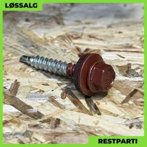 Montageskrue - 4,8x35 mm - Farmer - RAL 3009 Mrkerd - 250 stk.