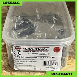 Skrue til stl - 4,8x19 mm - Farmer - RAL 7016 Antracitgr - 250 stk.