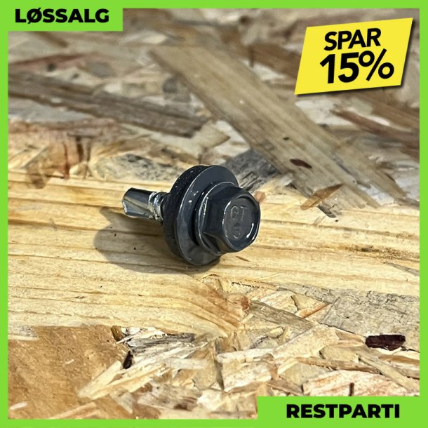 Skrue til stl - 4,8x19 mm - Farmer - RAL 7016 Antracitgr - 250 stk.