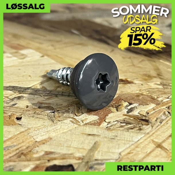Overlapskrue - 4,8x20 mm - TTAP Torx - RAL 7024 Grafitgr - 100 stk.