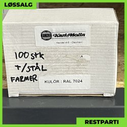 Skrue til stlse - 4,8x19 mm - Farmer - RAL 7024 Grafitgr - 100 stk.