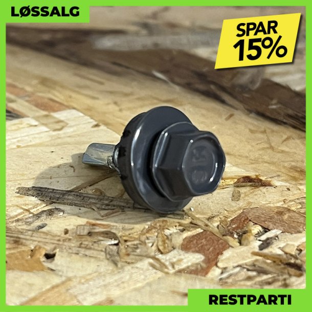 Skrue til stlse - 4,8x19 mm - Farmer - RAL 7024 Grafitgr - 100 stk.