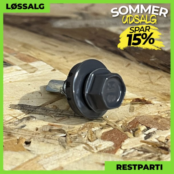 Skrue til stlse - 4,8x19 mm - Farmer - RAL 7024 Grafitgr - 100 stk.