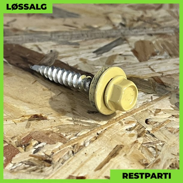 Montageskrue - 4,8x35 mm - Farmer - RAL 1002 Gul - 100 stk.