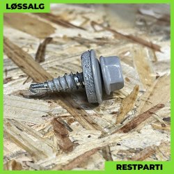 Overlapskrue - 4,8x20 mm - Farmer - RAL 9006 Silver - 100 stk.