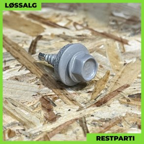 Overlapskrue - 4,8x20 mm - Farmer - RAL 9006 Silver - 100 stk.