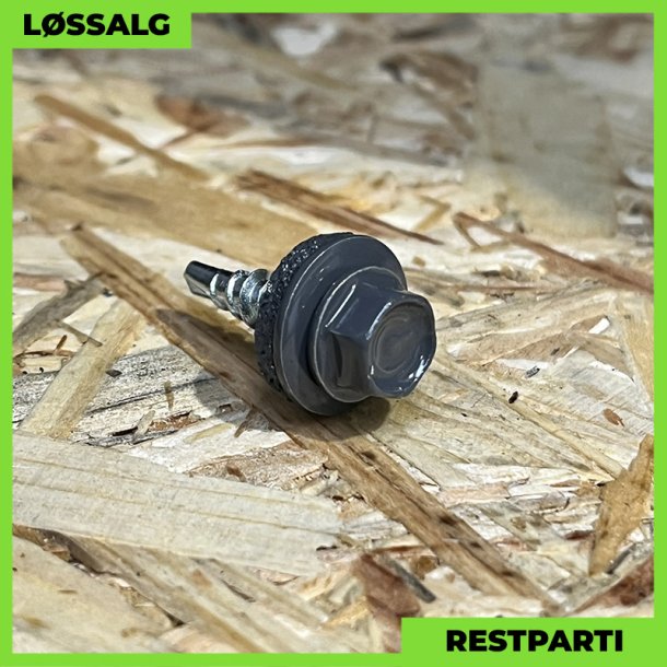 Overlapskrue - 4,8x20 mm - Farmer - RAL 7024 Grafitgr - 250 stk.