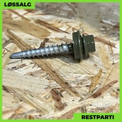 Montageskrue - 4,8x35 mm - Farmer - RAL 6003 Olivengrn - 100 stk.