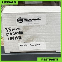 Montageskrue - 4,8x35 mm - Farmer - RAL 8004 Teglrd - 100 stk.