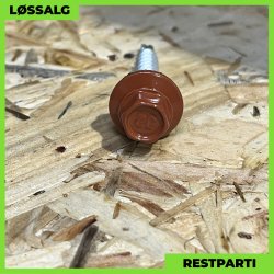 Montageskrue - 4,8x35 mm - Farmer - RAL 8004 Teglrd - 100 stk.