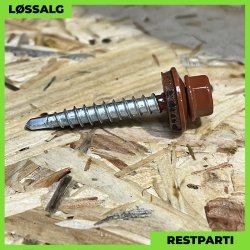 Montageskrue - 4,8x35 mm - Farmer - RAL 8004 Teglrd - 100 stk.