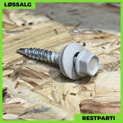 Montageskrue - 4,8x35 mm - Farmer - RAL 7044 Lysegr - 250 stk.