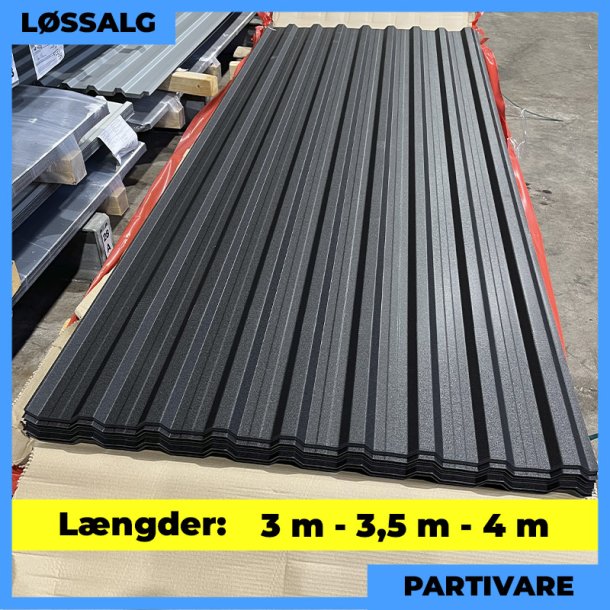Trapezplade MTP 19 - Partivare - Mat sort 3000 mm