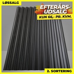 Trapezplade MTP 20 - 2. sortering - 1500 mm - Sort