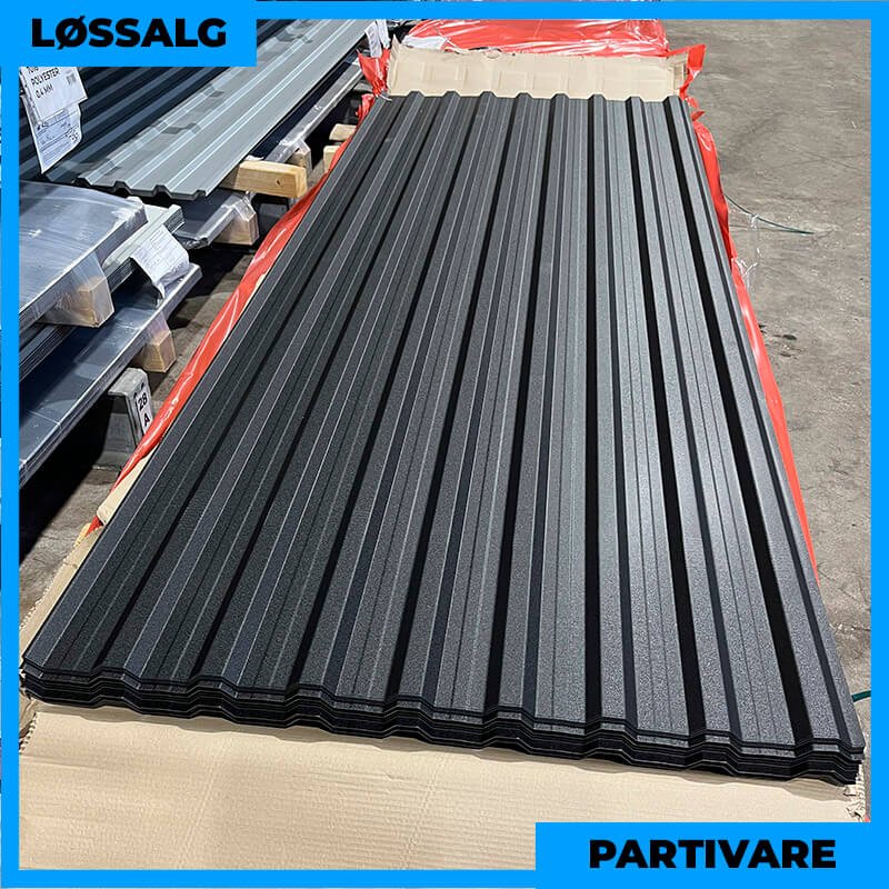 Trapezplade MTP 19 - Partivare - Mat sort - Trapezplader - Karl Molin