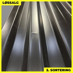 Trapezplade MTP 20 - 2. sortering - 3000 mm - Sort