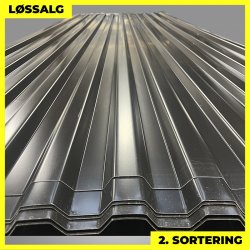 Trapezplade MTP 20 - 2. sortering - 3000 mm - Sort