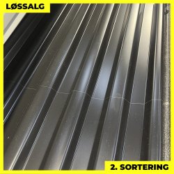 Trapezplade MTP 20 - 2. sortering - 3000 mm - Sort