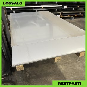 Planplade - Restparti - 2500 x 1250 mm - 0,50 mm - Silver