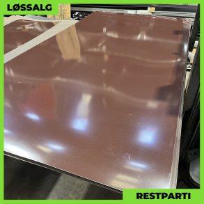 Planplade - Restparti - 2500 x 1250 mm - 0,50 mm - Brun