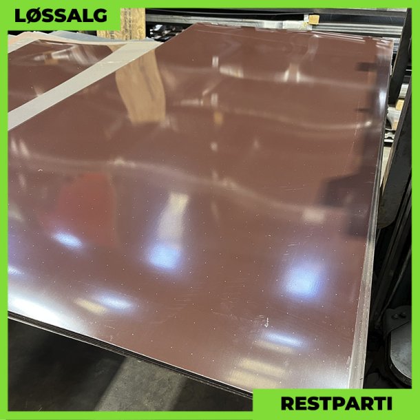 Planplade - Restparti - 2500 x 1250 mm - 0,50 mm - Brun