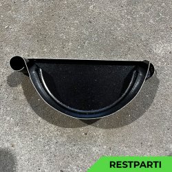 Lindab RGH - Endebund (hjre) - Sort - 125 mm - Restparti