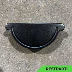 Lindab RGH - Endebund (hjre) - Sort - 125 mm - Restparti