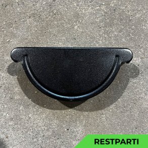 Lindab RGH - Endebund (hjre) - Sort - 125 mm - Restparti