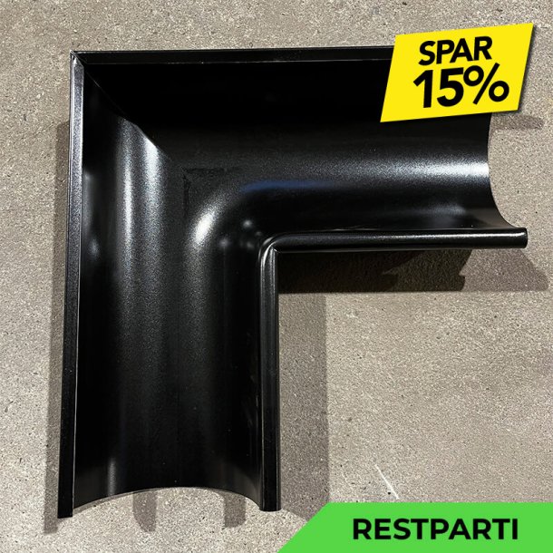 Lindab RVI - Indvendig gering 90gr - Sort - Restparti