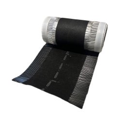 Areco Ventibnd m/ klb - 310 x 5000 mm - Sort