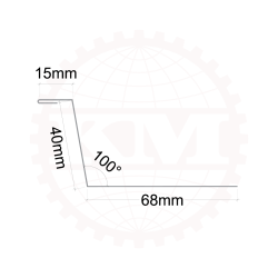 Sokkelblik - 2. sortering - 4 stk. af 68x40x15 mm - Brun